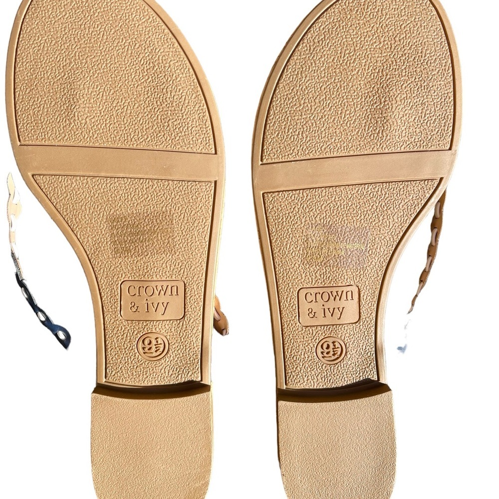 Crown & Ivy Sandals Cork & Leather Sandals, NWT, size 9.5 - Picture 3 of 6